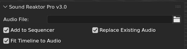 audio file settings